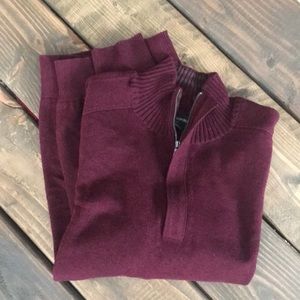 Banana Republic Quarter Zip Mock Neck Sweater